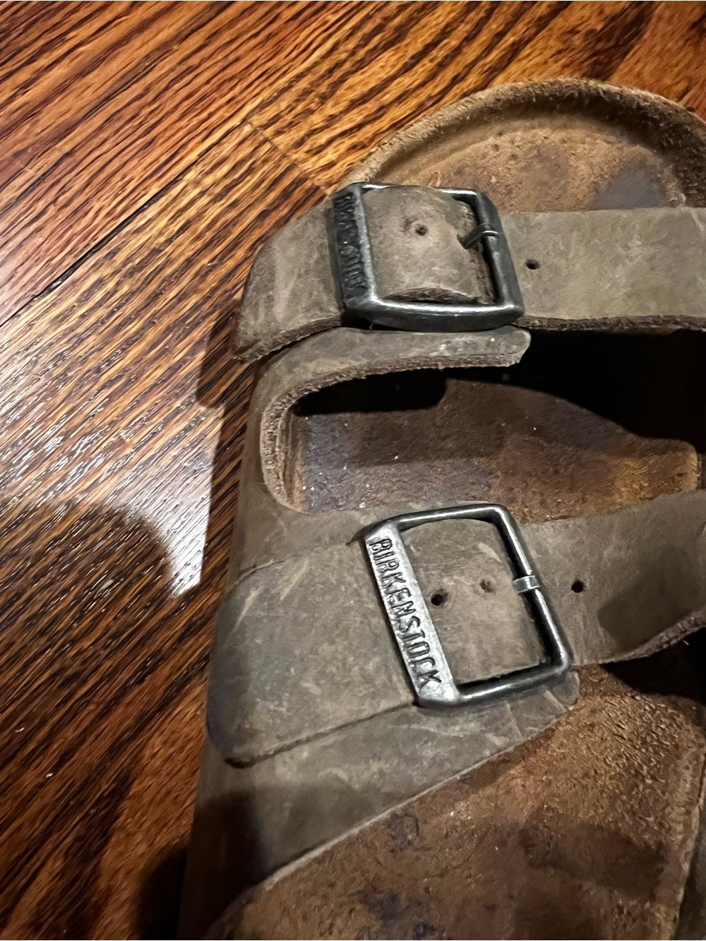 Birkenstock Arizona Soft Footbed Taupe Oiled Leather Sandals Size 36 - Picture 3 of 9
